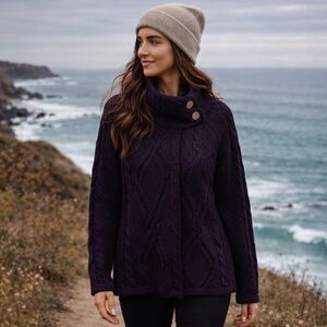 Purple Irish Wool Sweater NWOT